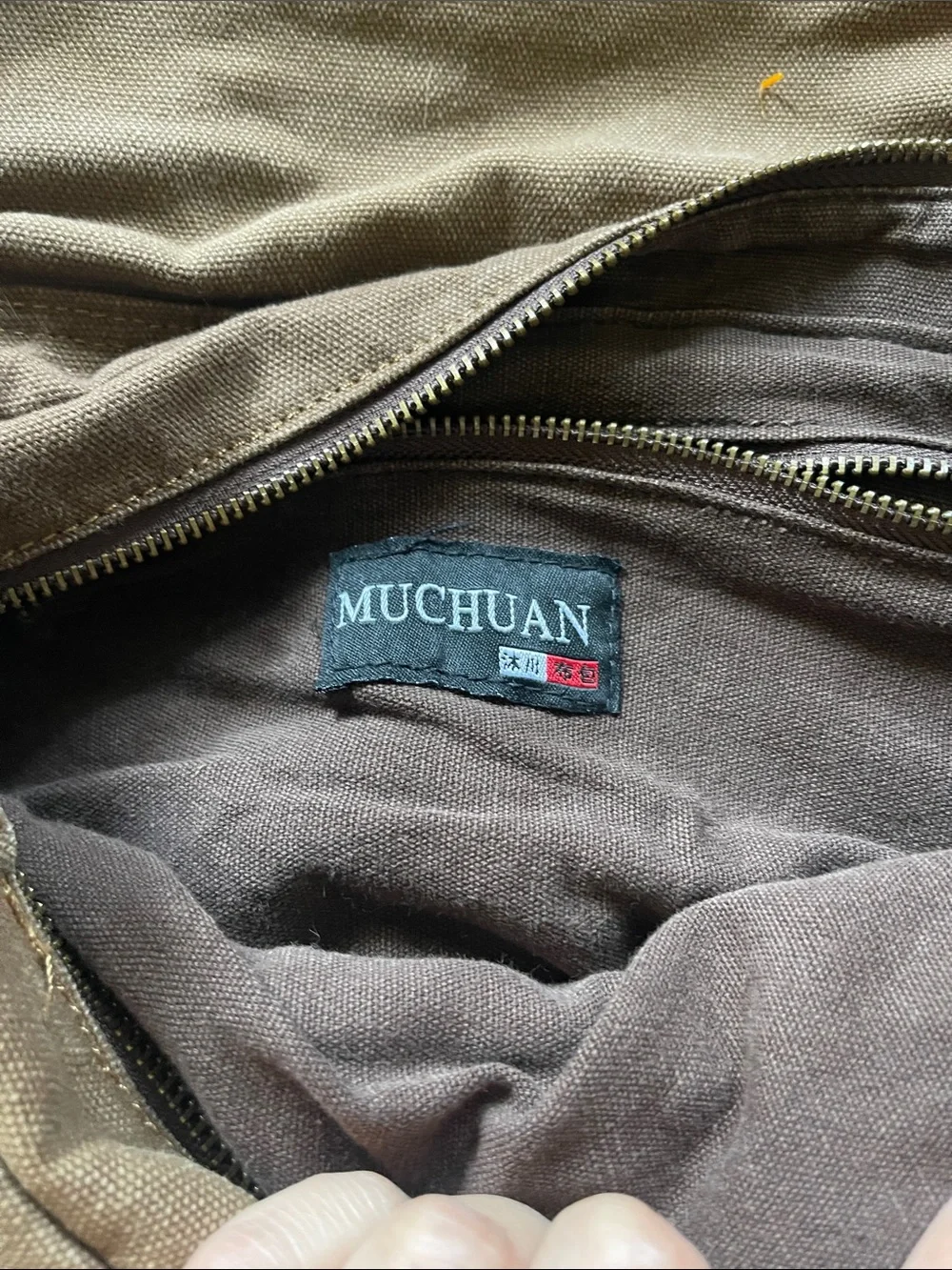 Muchuan Canvas Messenger Bag in Brown - Men